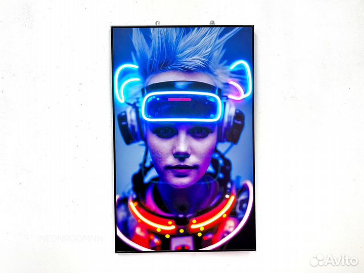Картина из неона - Алиса cyberpunk