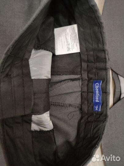 Пиджак и брюки для мальчика 134 серый как новый