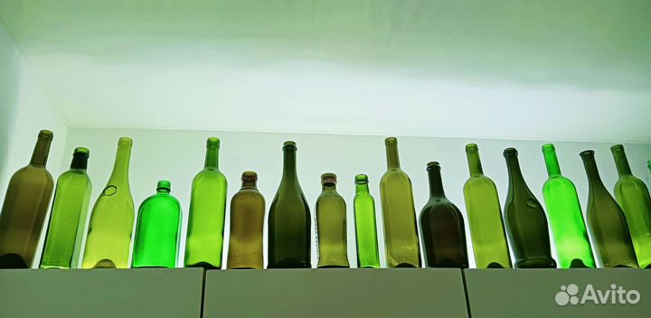 Бутылка стеклянная для декора