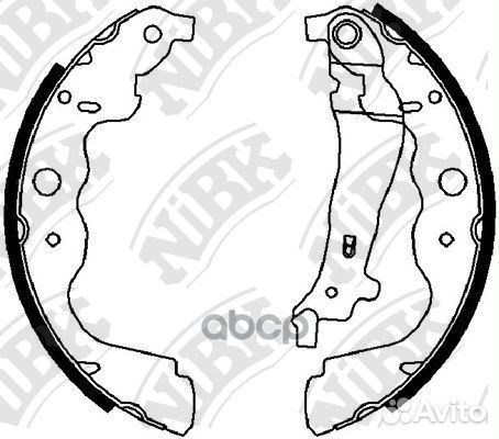 Колодки тормозные барабанные зад FN43551 NiBK