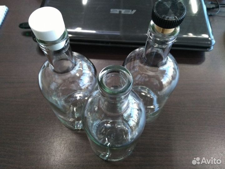 Стеклянная бутылка 0,5 под камю. Т-образную пробку