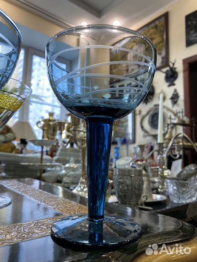Шампаньки хрусталь, стекло винтаж