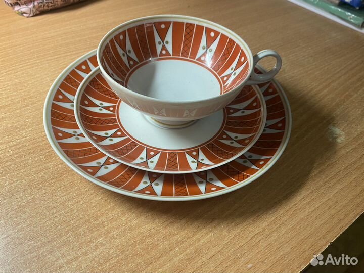 Чашка с блюдцем фарфор