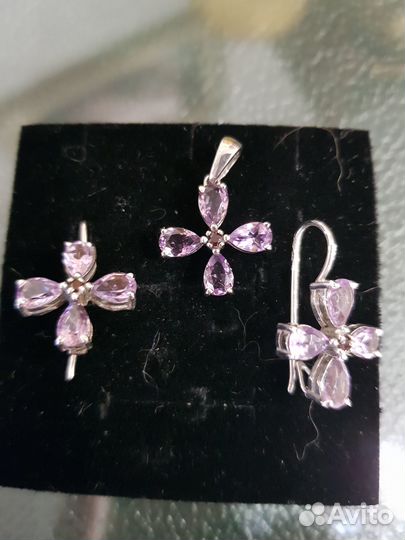 Комплект украшений из серебра