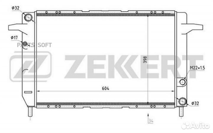 Радиатор охлаждения двигателя Honda CR-V III 06