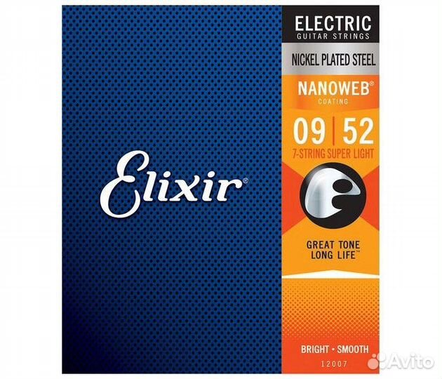 Струны для 7-струнной гитары Elixir 12007 nanoweb