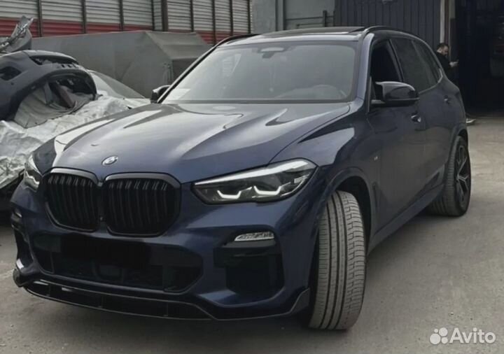 Сплиттер губа bmw x5 g05 на бампер M пакет цельная