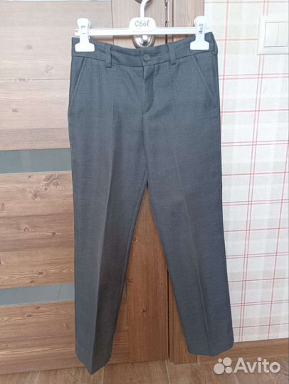 Школьный костюм для мальчика 134 серый