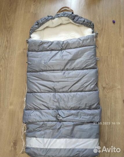 Меховой конверт в коляску овчина