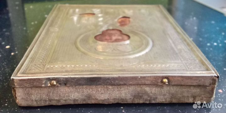 Старинная икона николая угодника.оклад:серебро.84