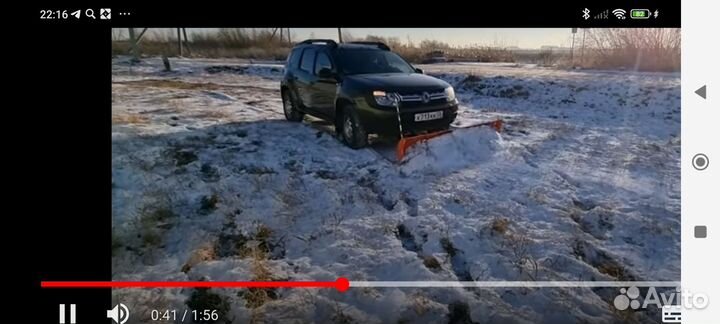 Снегоуборочный отвал на duster