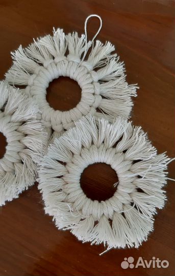 Новогодние игрушки макраме