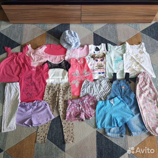 Одежда летняя на девочку пакетом, 98