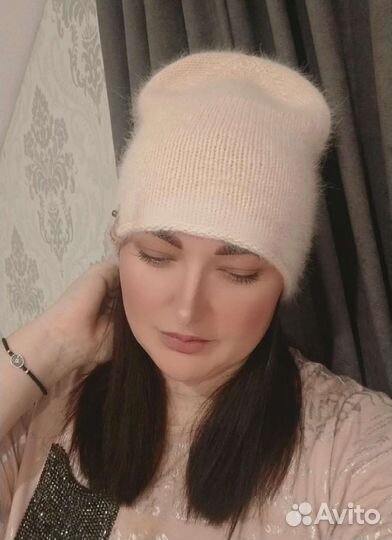 Шапка бини из пуха норки