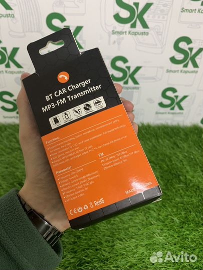 Bluetooth трансмиттер в авто сол01