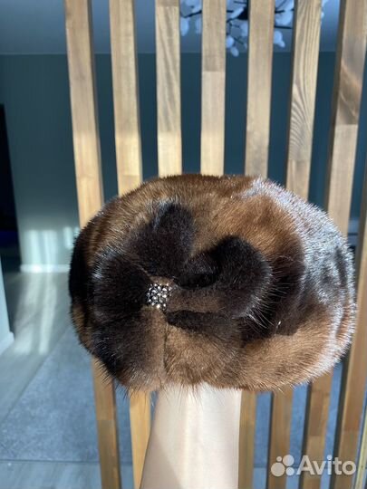 Берет норковый новый