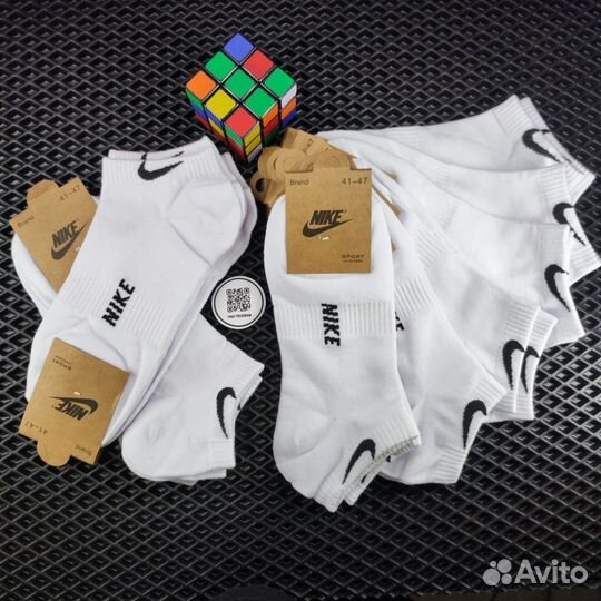 Носки короткие белые Nike 10 шт