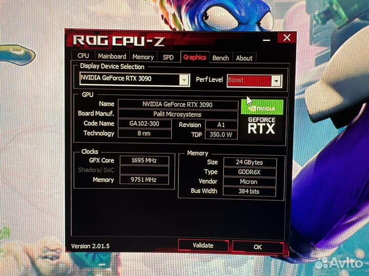 Видеокарта Palit RTX 3090 24gb