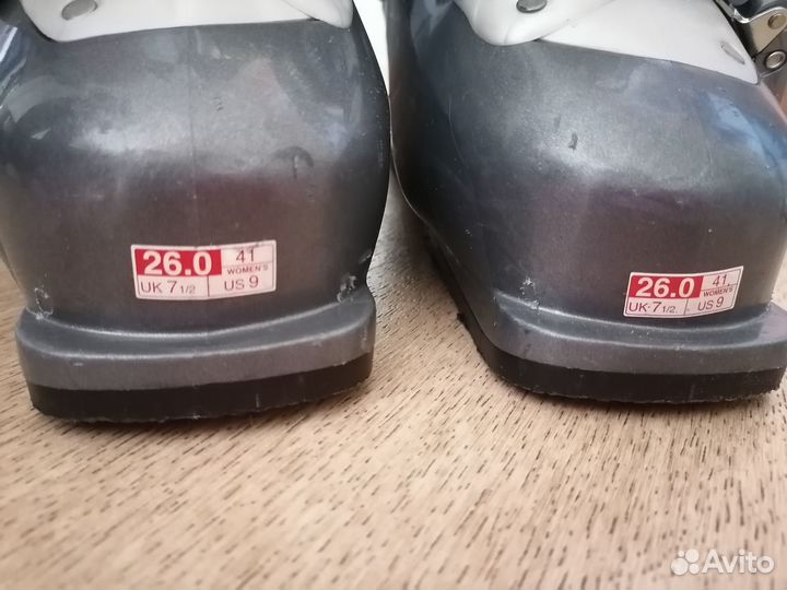 Горные лыжи Salomon, ботинки, палки