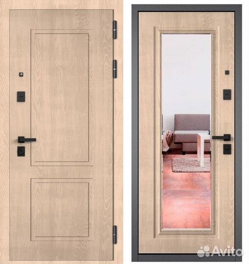 Входная дверь с зеркалом