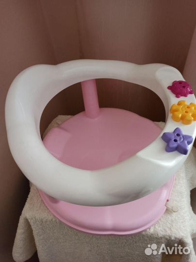 Сиденье для купания детское розовое