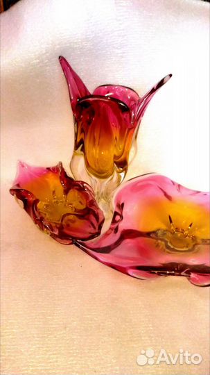 Богемское стекло цветное