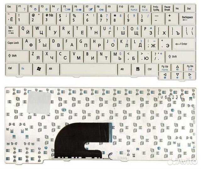 Клавиатура Acer Aspire One A110 A150 D150 белая