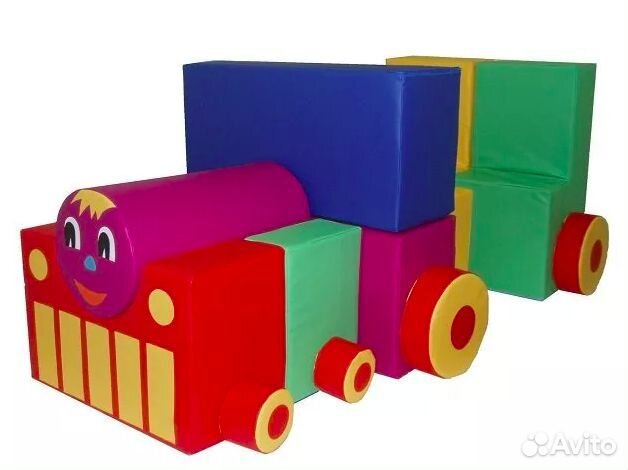 Игровой набор мягких модулей Веселый паровозик