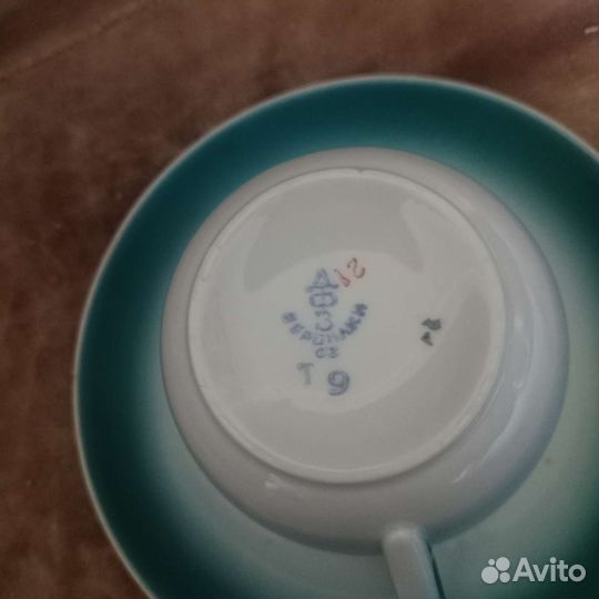 Чайная пара Вербилки ссср+чашки+ молочник