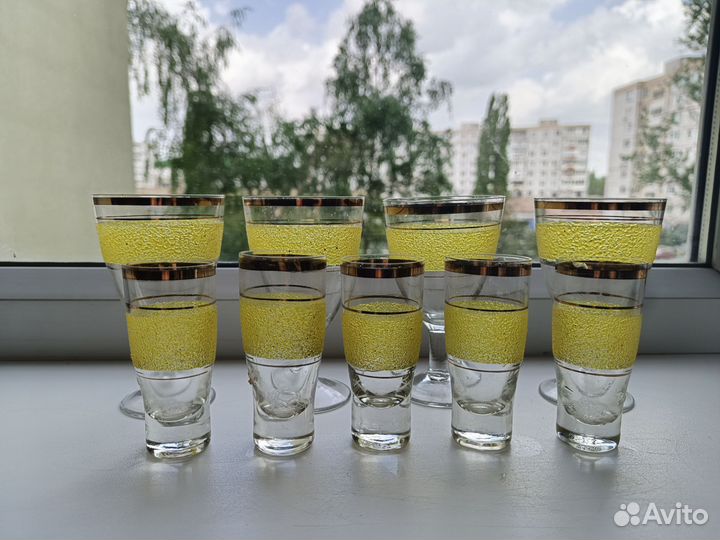 Фужеры СССР с позолотой