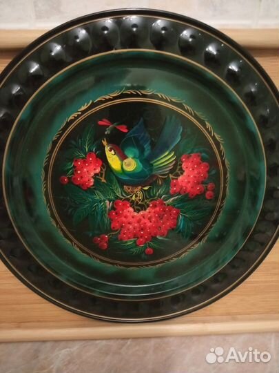 Поднос расписной металлический