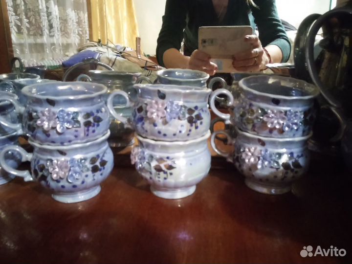 Сервиз Чайный Новый Голубой 90 г Украина 6 перс