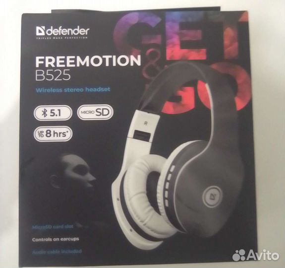 Беспроводные bluetooth наушники большие freemotion