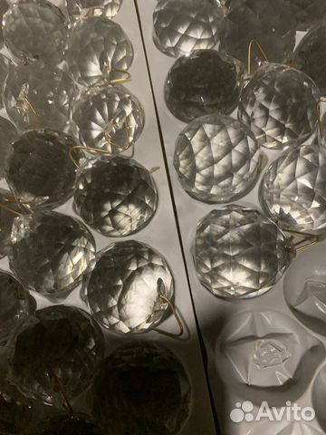 Стеклянные гранёные шары для бра, люстры и тп