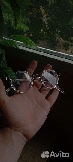 Очки круглые прозрачные