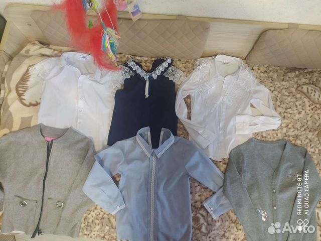 Школьные блузки и кофты для девочки 7-8л.122-130см