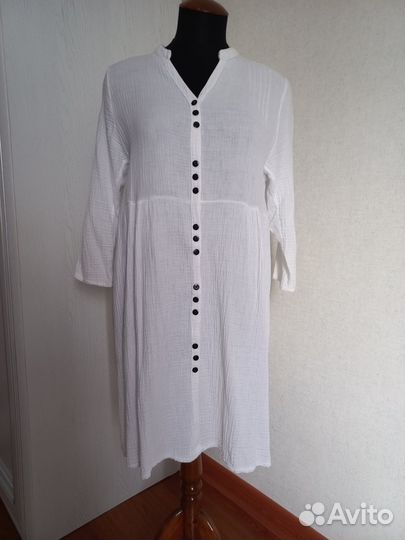Туника рубашка платье Бохо, р 50