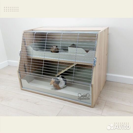 Клетка для морских свинок 80х50х60 см,сонома,скос3