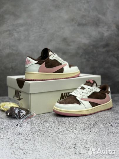 Кроссовки Nike air jordan 1 low x Travis Scott