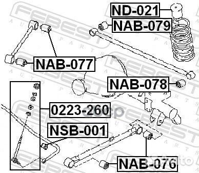 Сайлентблок NAB-078 NAB-078 Febest