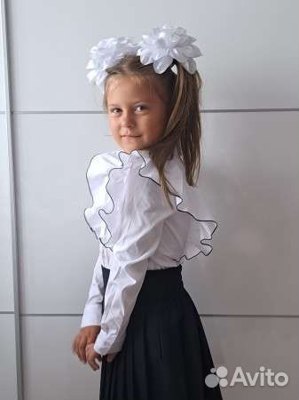 Блузка, рубашка для девочки, 130 см