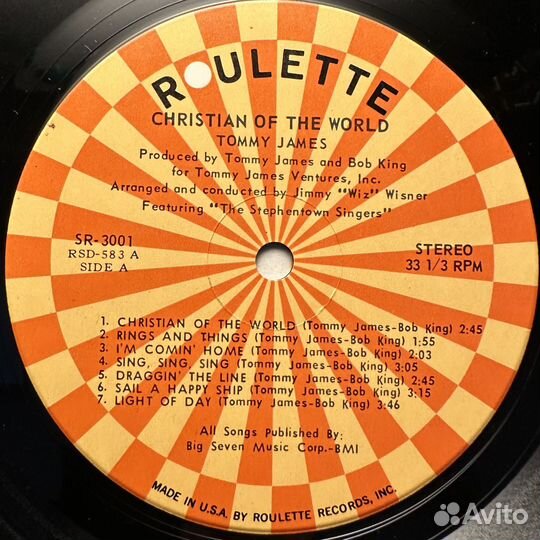 Tommy James – Christian Of The World (США 1971г.)