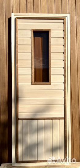Дверь для бань и саун (1800х700) термовставка стек