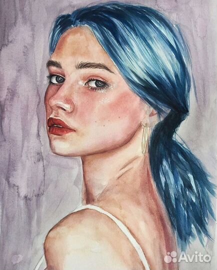 Портрет по фото на заказ, ручная работа