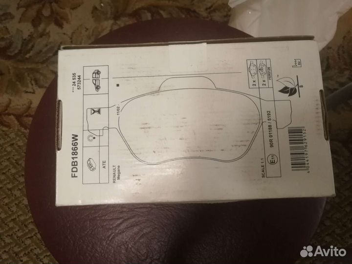 Тормозные колодки Renault megane scenic FDB1866W