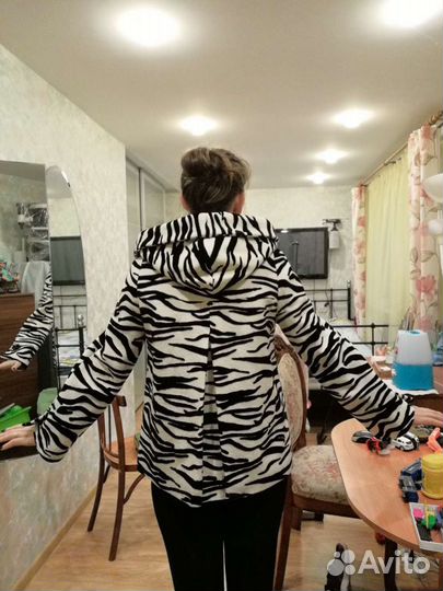 Пальто принт 