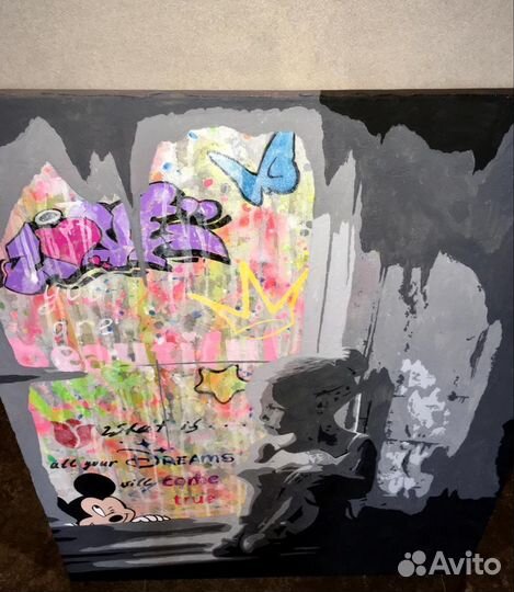 Современная стильная картина Граффити Поп Арт