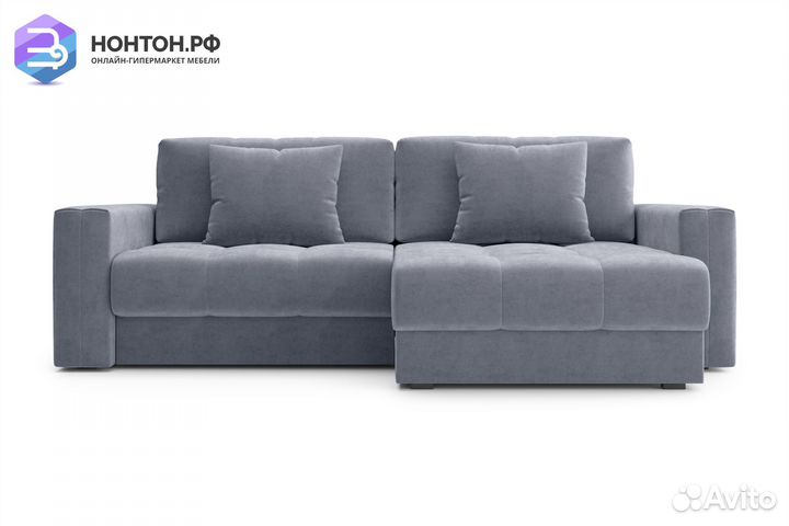 Диван угловой тик-так Монарх темно-серый