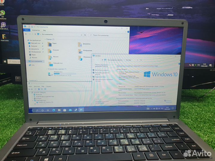 Новый ноутбук n3350 12gb DDR4