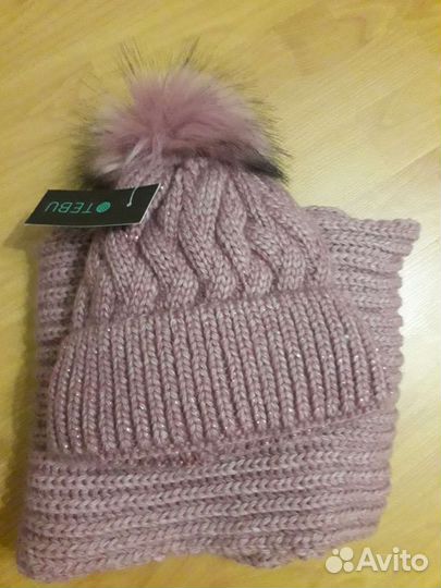 Комплект шапка и шарф женский